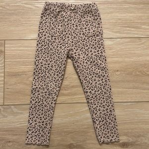 Zara girls leopard leggings size 2-3 years